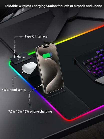 Serinelle™ LumaCharge XXL RGB Desk Pad